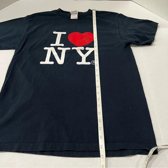 I Love (Heart) New York T-Shirt Graphic Black Crew Neck Short Sleeve Medium - Picture 6 of 9